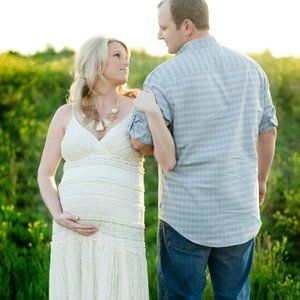 Eliza J Tiered Lace Maxi Dress